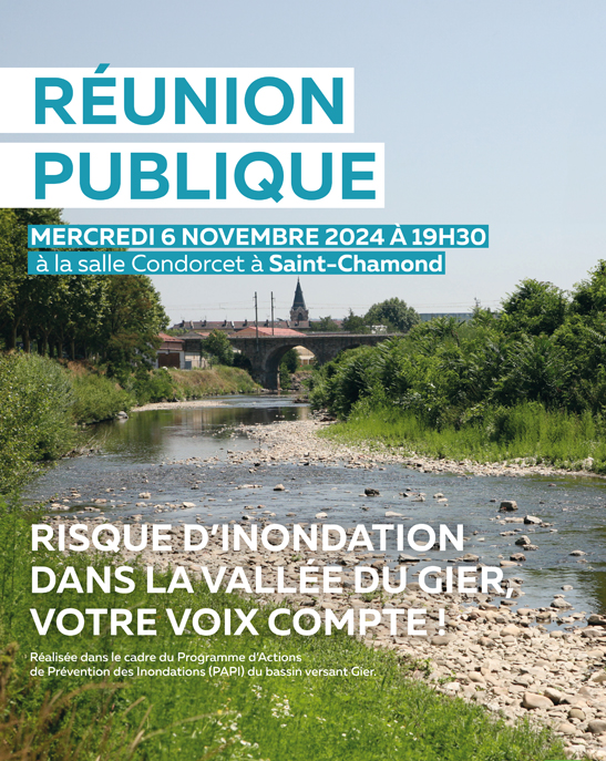 Réunion publique le 6 novembre sur le risque d'inondation 