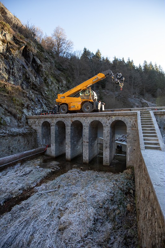 travaux du barrage du Gouffre d'Enfer