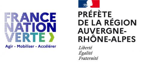 Logo France Nation Verte et Préfète de la Région Auvergne - Rhône-Alpes